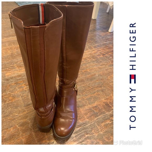 Geneo Tall Riding Boot -Has gold TH on the sides. - Picture 3 of 12